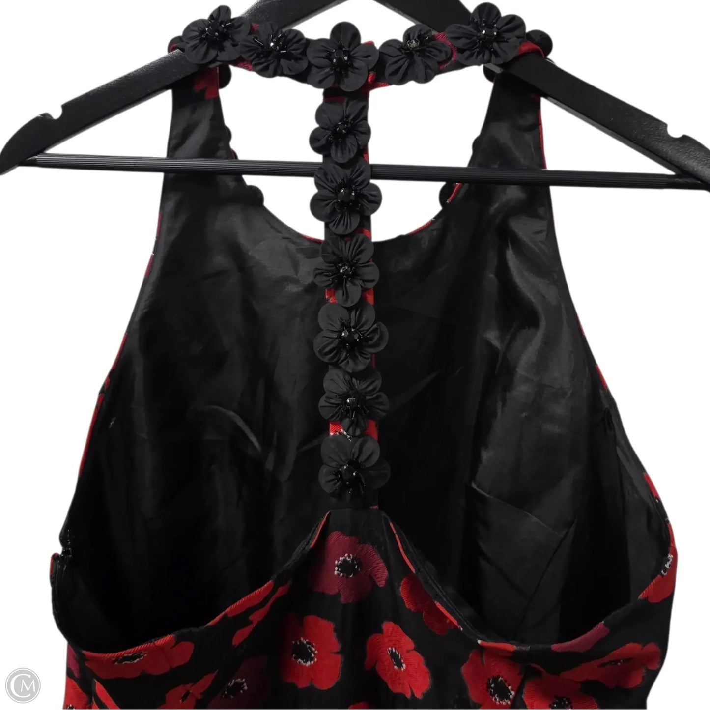 Dress Designer By Kate Spade In Black & Red, Size: 14