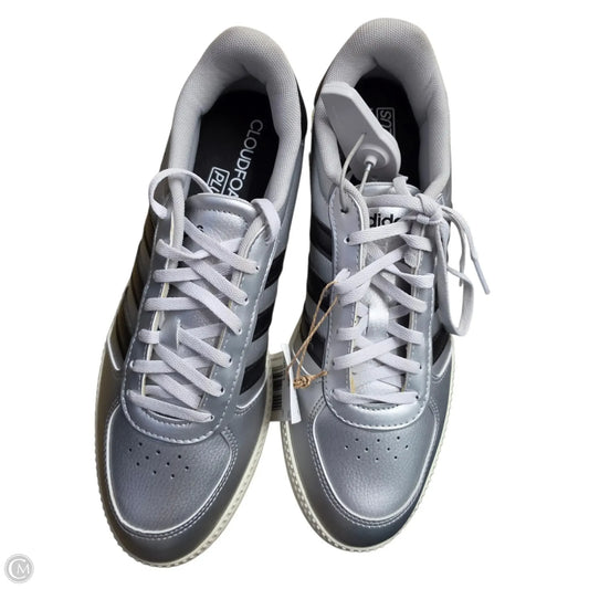 Shoes Sneakers By Adidas In Silver, Size: 9