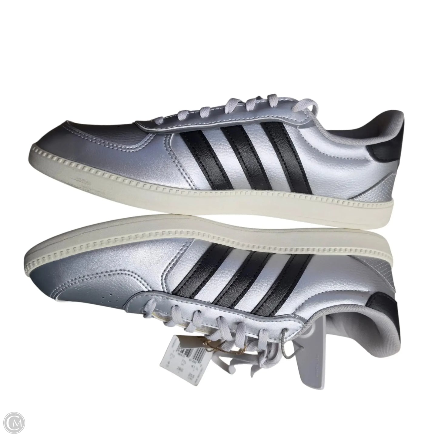 Shoes Sneakers By Adidas In Silver, Size: 9