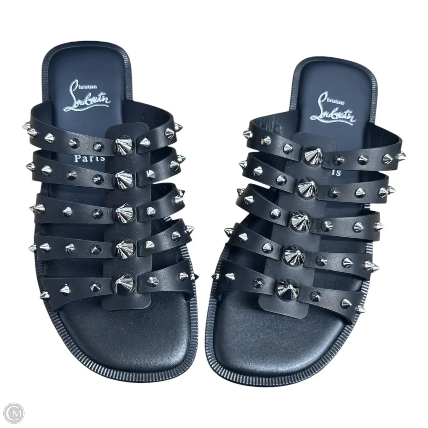 Sandals Luxury Designer By Christian Louboutin In Black