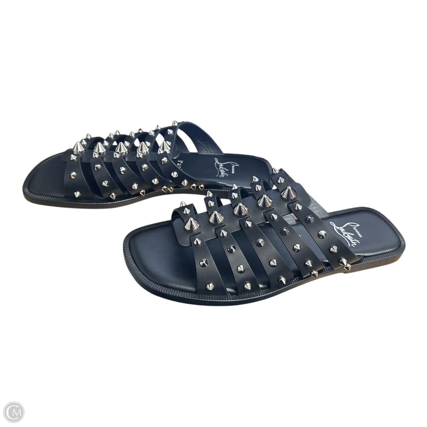 Sandals Luxury Designer By Christian Louboutin In Black