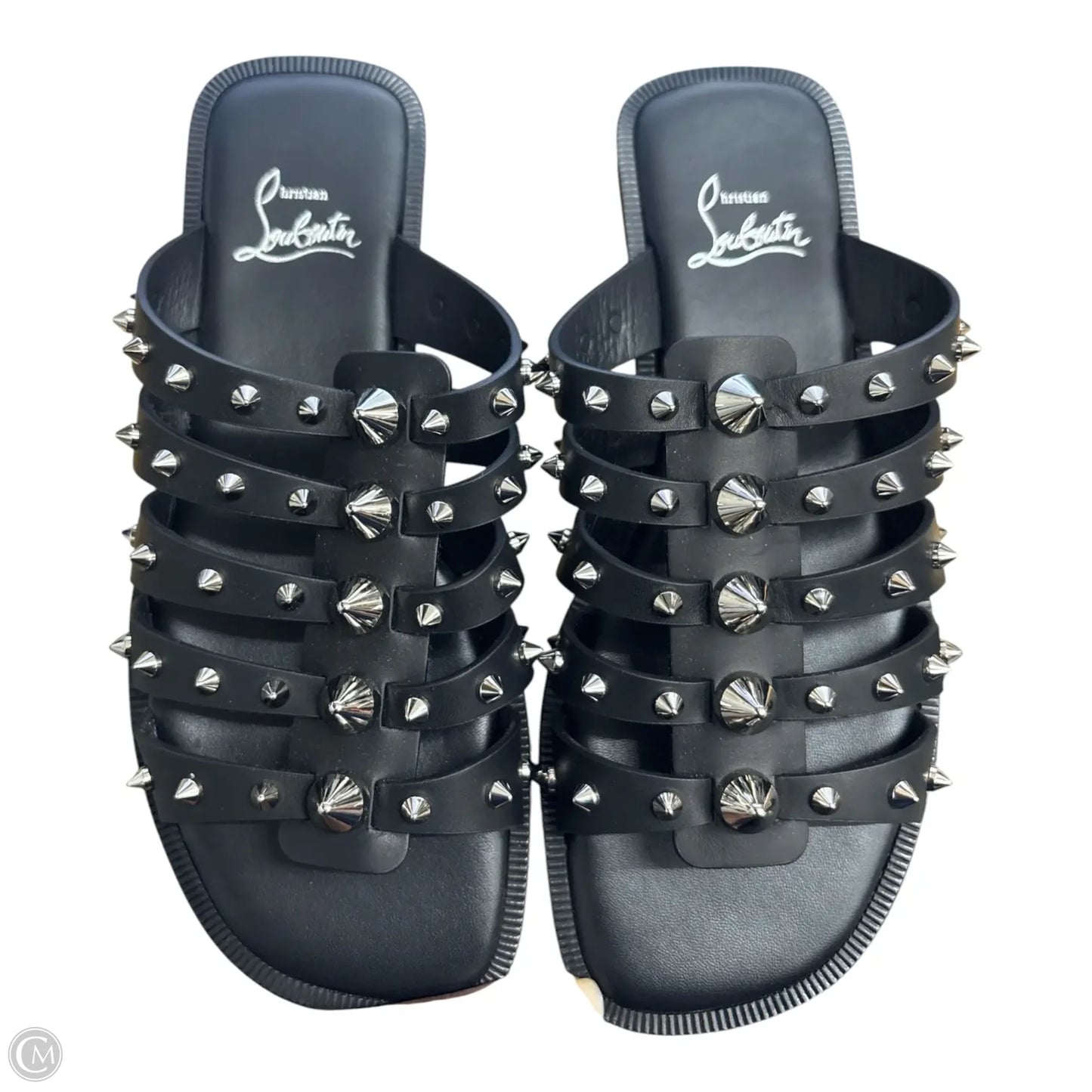 Sandals Luxury Designer By Christian Louboutin In Black