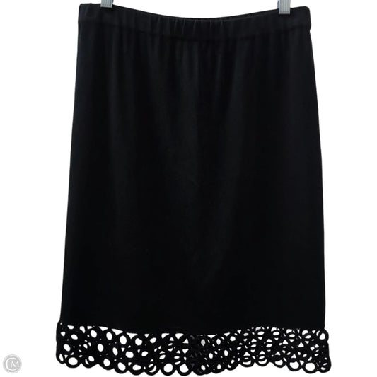 Skirt Midi By Ming Wang In Black, Size: Sp