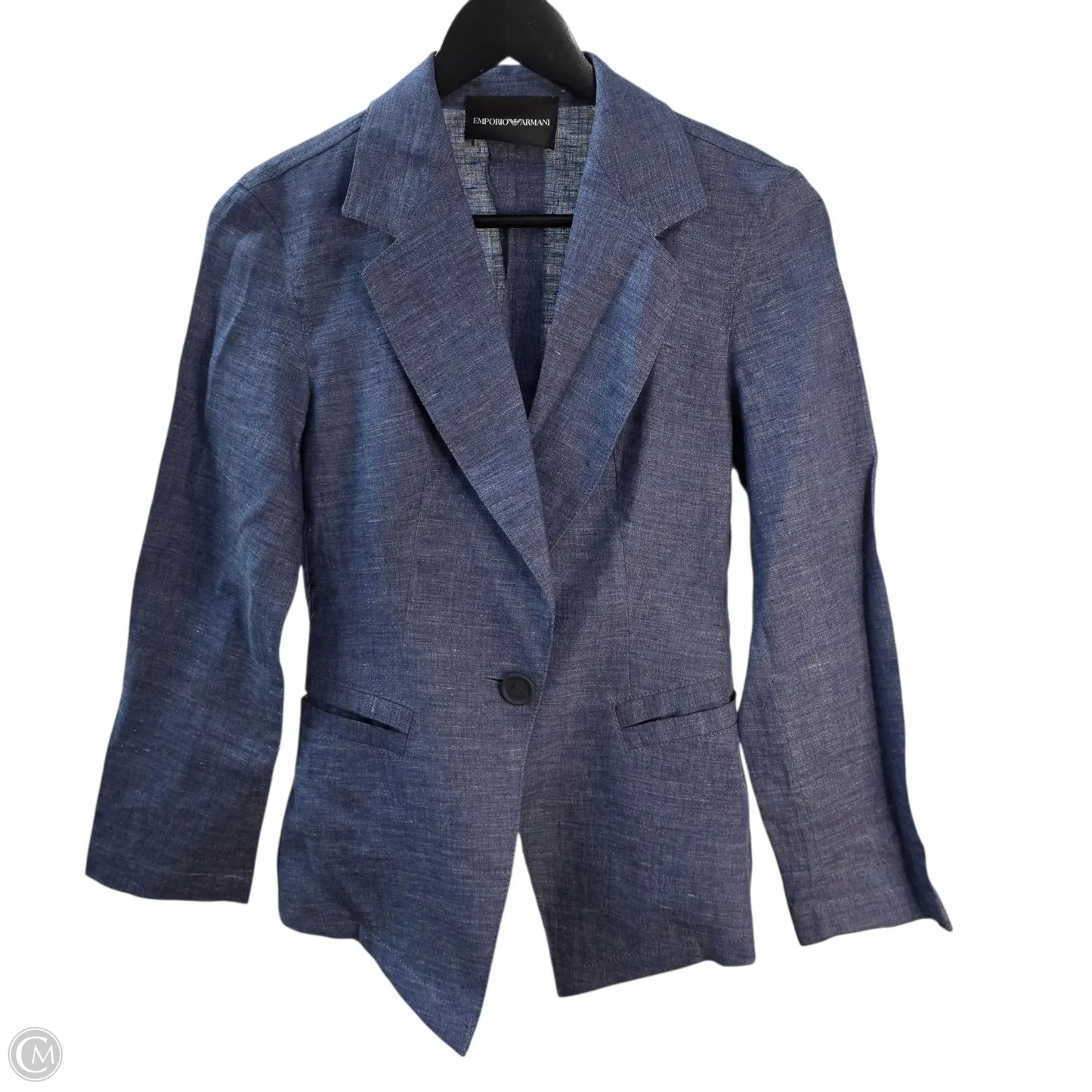 Blazer By Emporio Armani In Blue, Size: Xs
