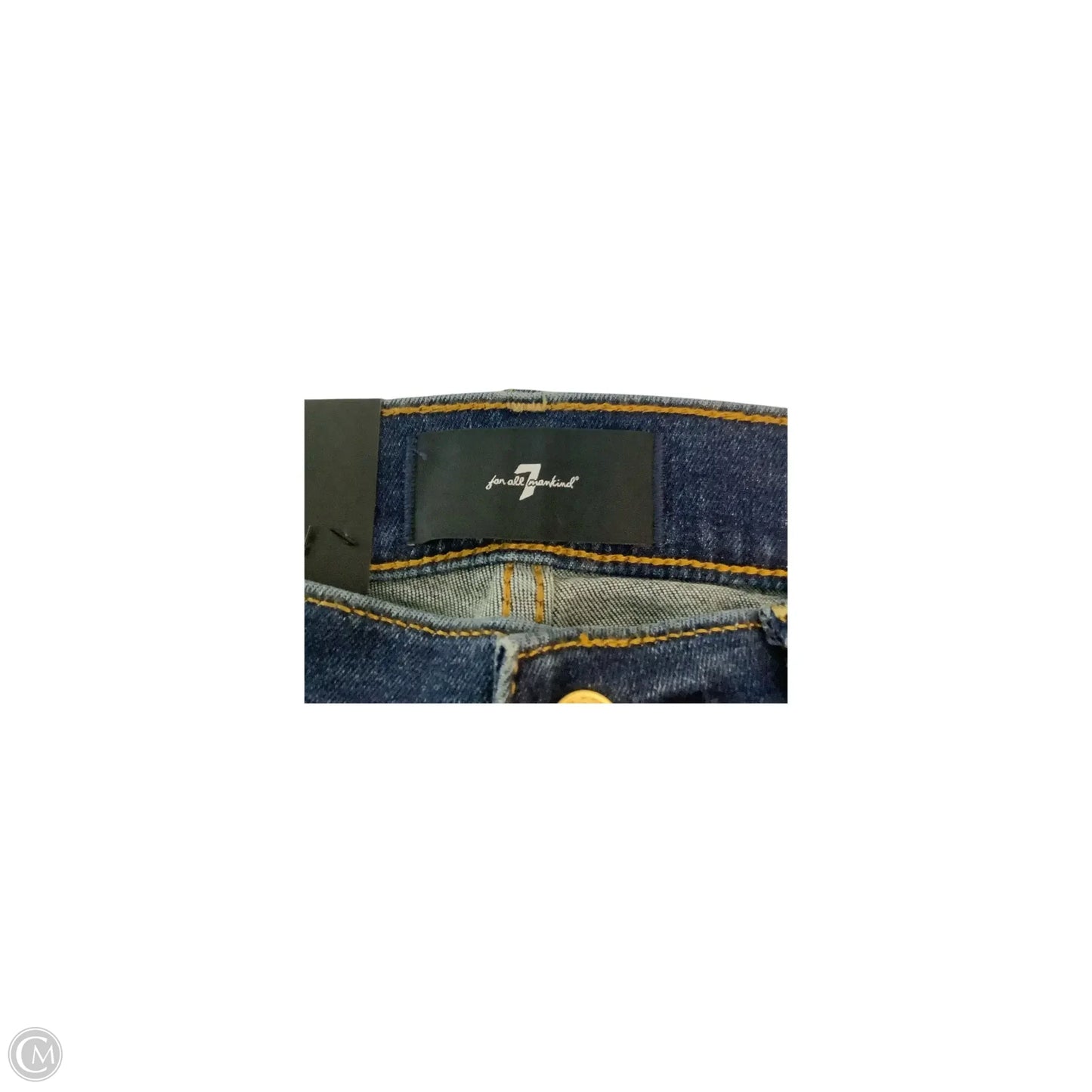 Jeans Wide Leg By 7 For All Mankind In Blue Denim, Size: 2