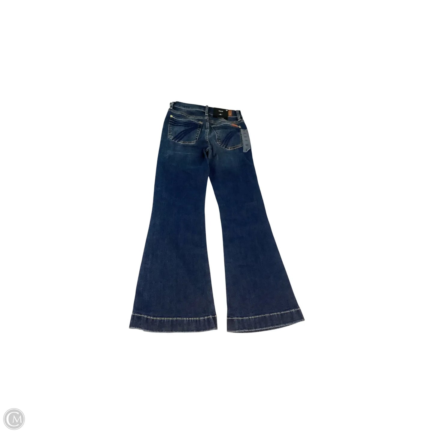 Jeans Wide Leg By 7 For All Mankind In Blue Denim, Size: 2