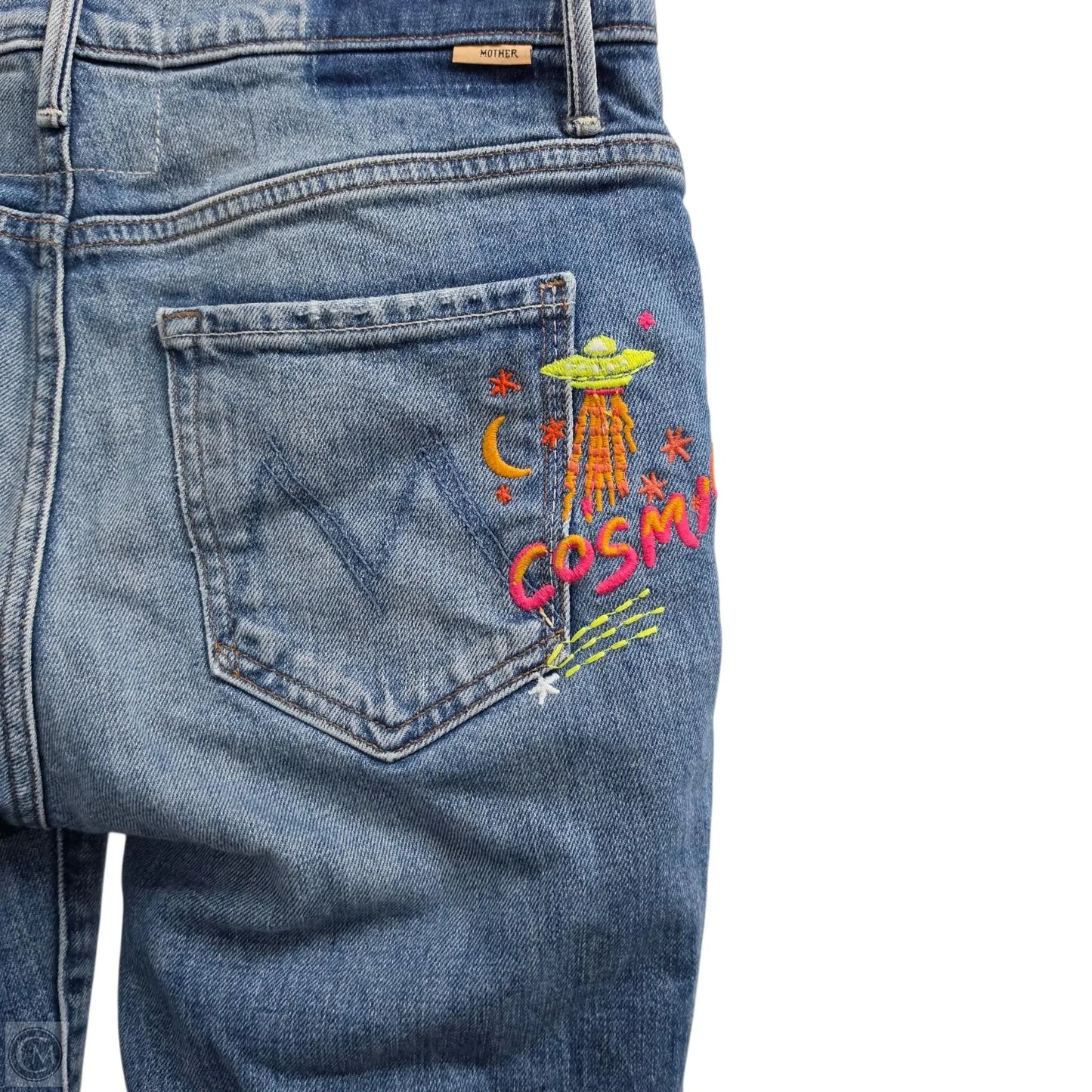 Jeans Straight By Mother In Blue Denim, Size: 2