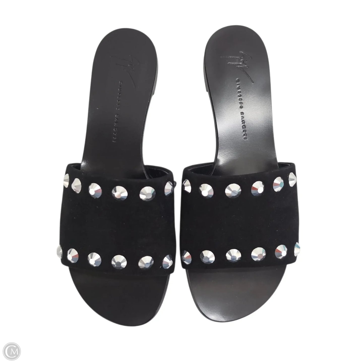 Sandals Designer By Giuseppe Zanotti In Black & Silver