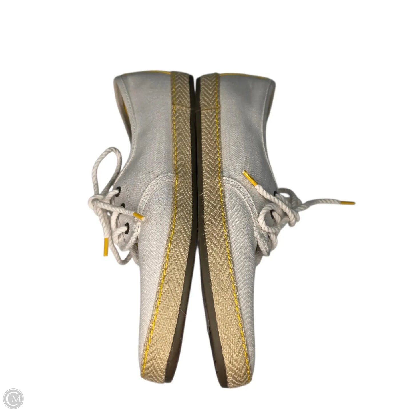 Shoes Sneakers By Sperry In White & Yellow, Size: 11