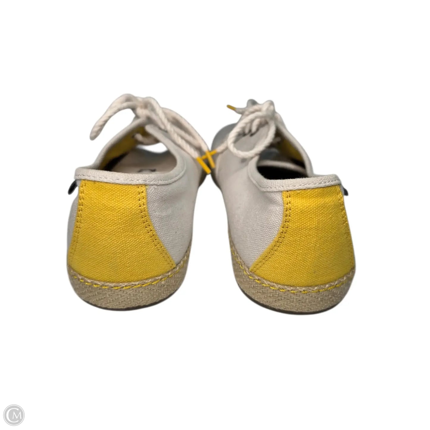 Shoes Sneakers By Sperry In White & Yellow, Size: 11
