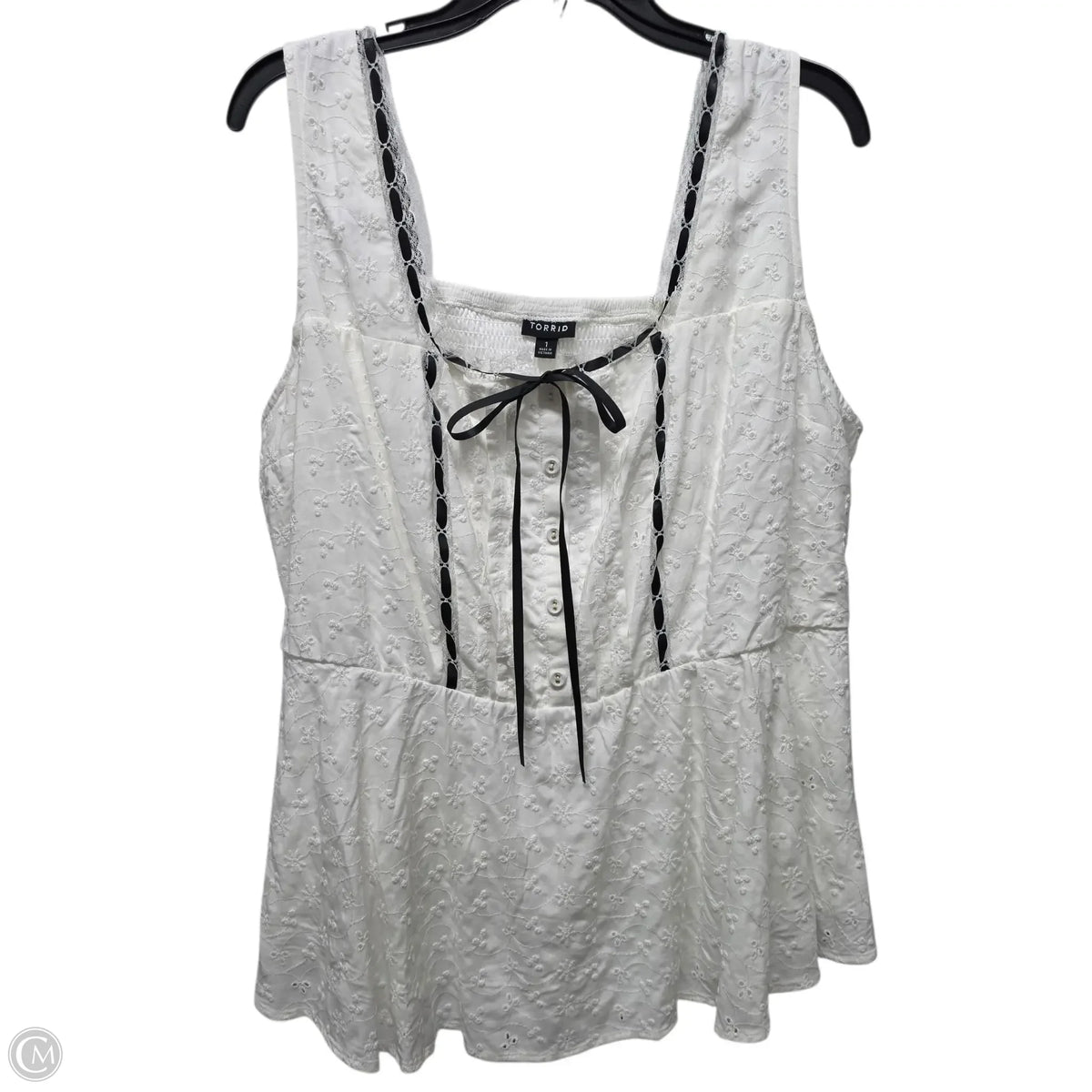Top Sleeveless Basic By Torrid In White, Size: 1x