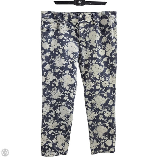 Jeans Designer By Tory Burch In Blue & White, Size: 12