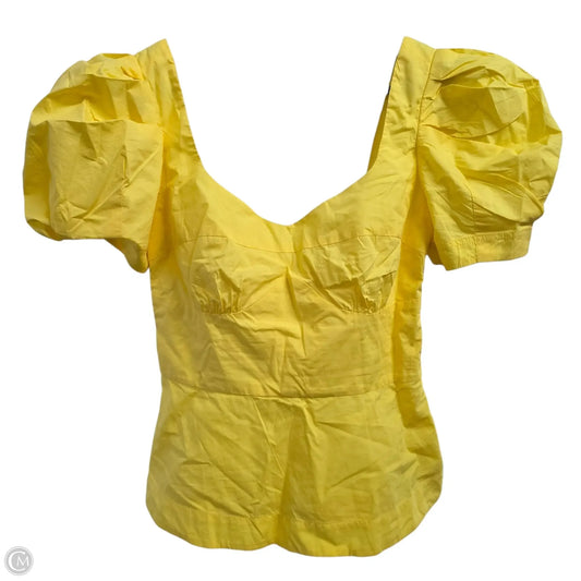 Top Short Sleeve Basic By Clothes Mentor In Yellow, Size: 6