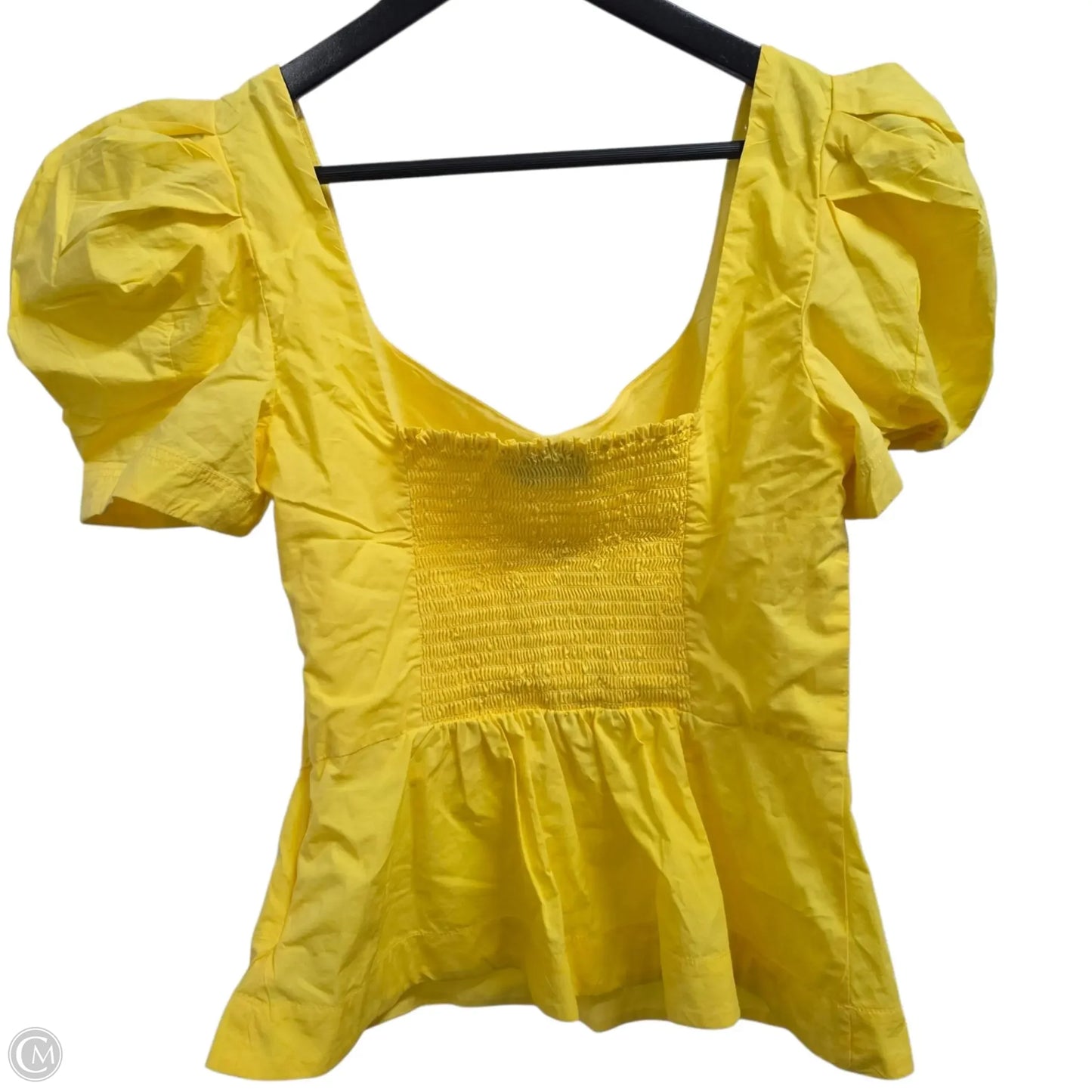 Top Short Sleeve Basic By Clothes Mentor In Yellow, Size: 6
