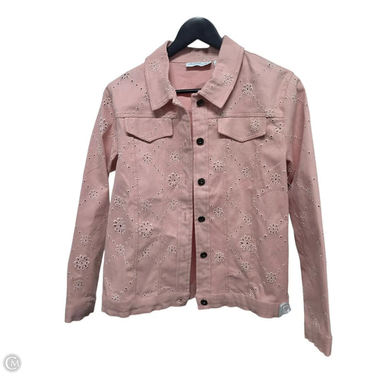 Jacket Denim By Keren Hart In Pink, Size: M