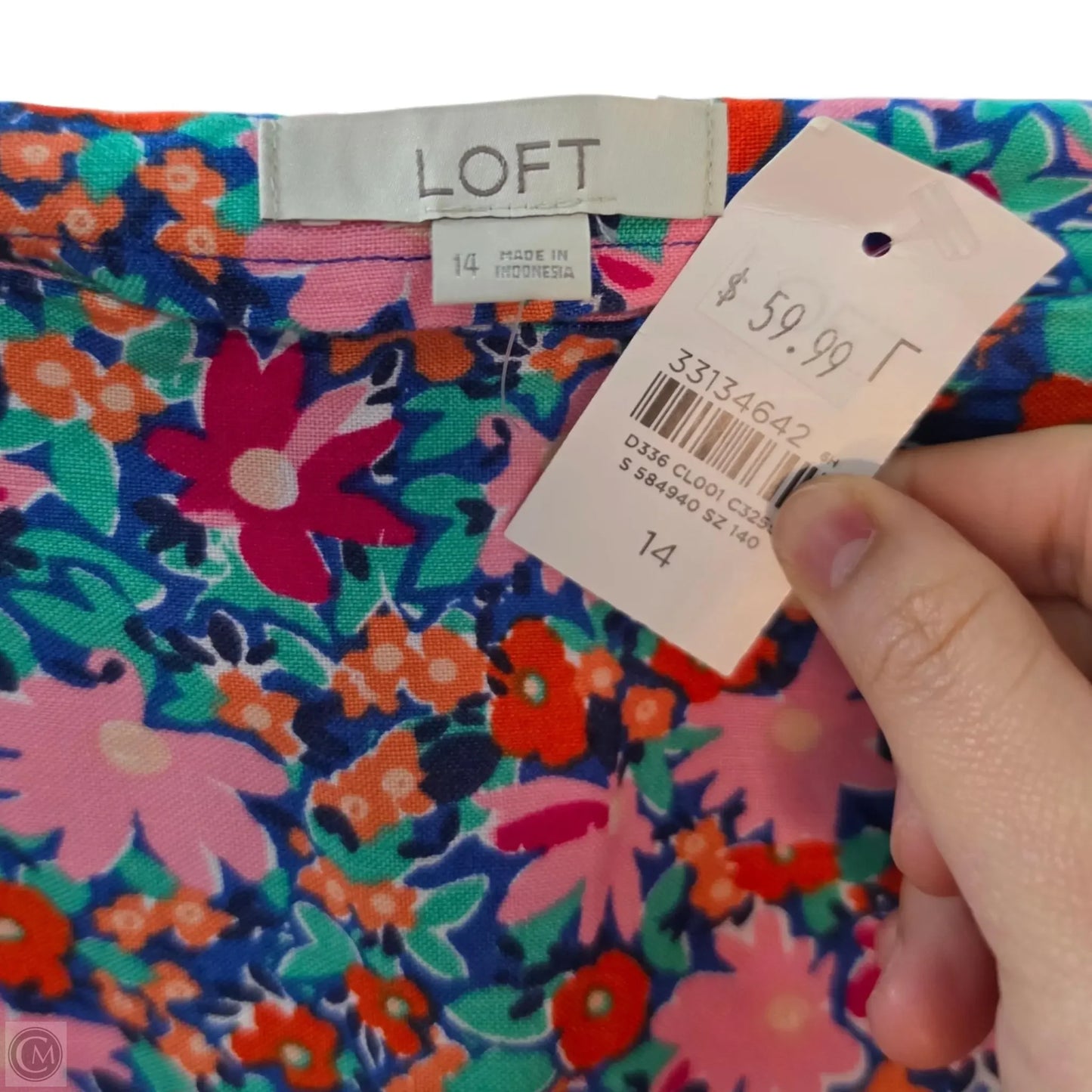 Skirt Midi By Loft In Floral Print, Size: 14