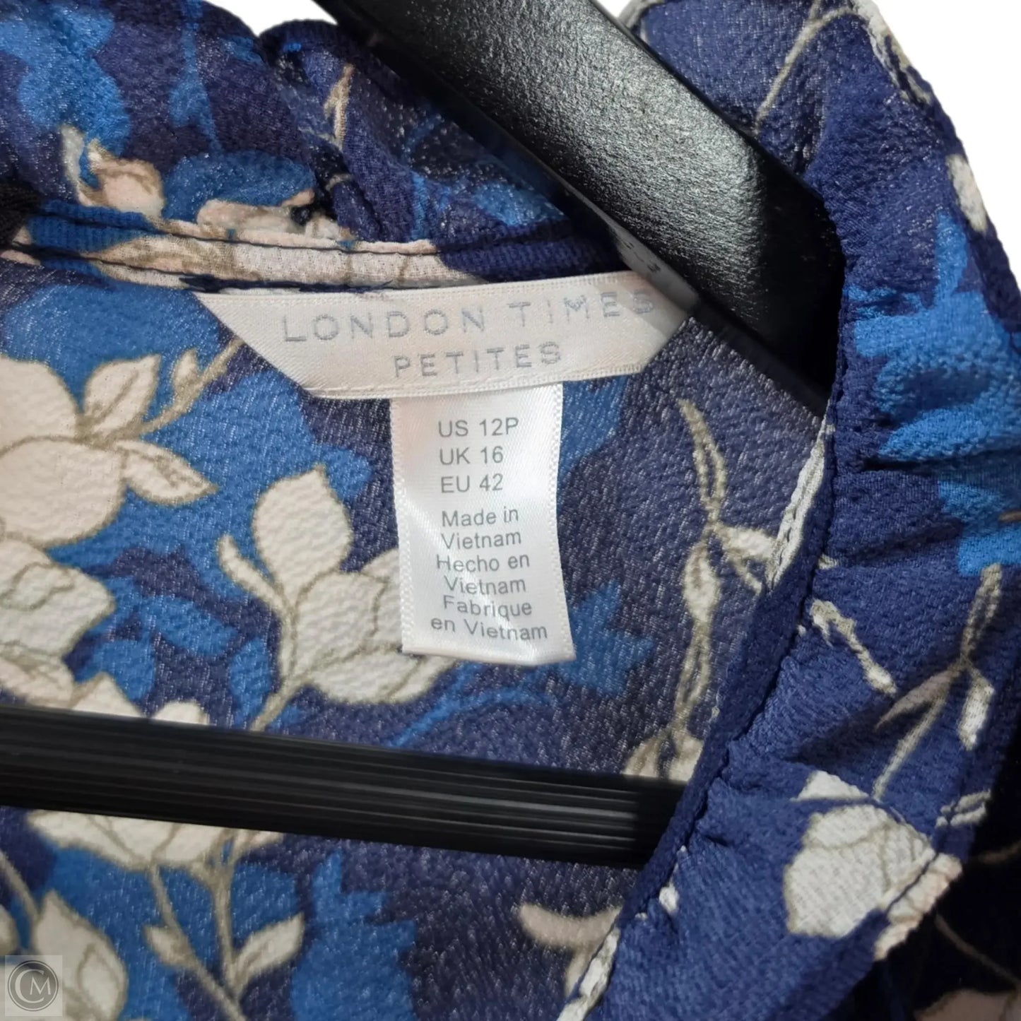 Dress Casual Midi By London Times In Blue, Size: 12p