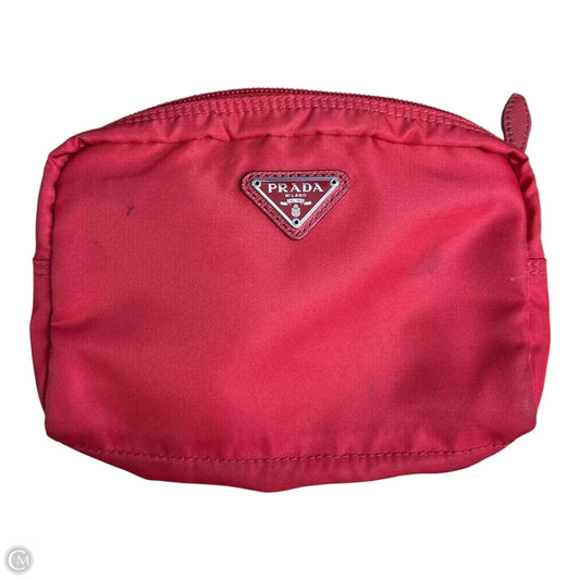 Makeup Bag Luxury Designer By Prada, Size: Small
