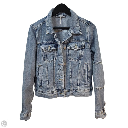 Jacket Denim By Free People In Blue, Size: M