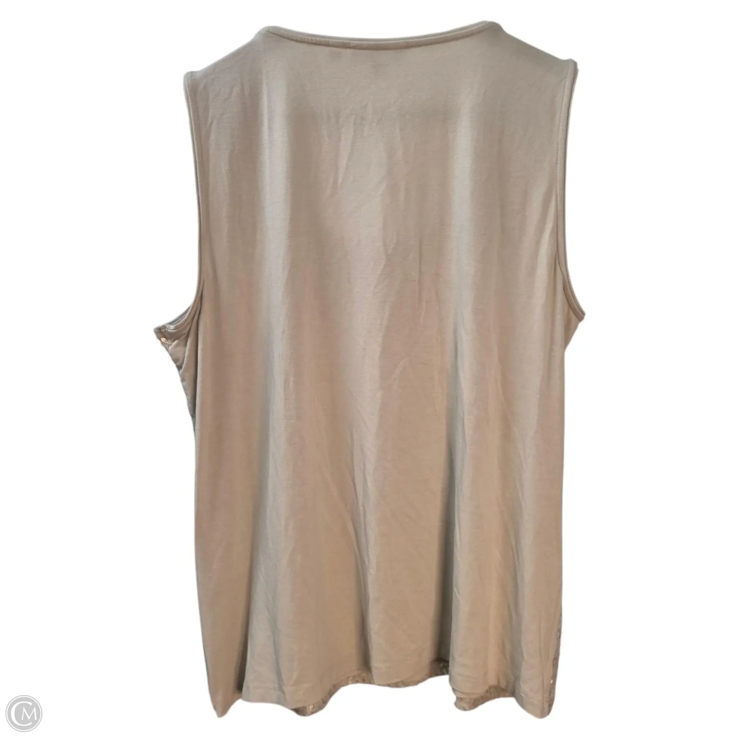 Top 2pc Long Sleeve By Chicos In Tan, Size: L