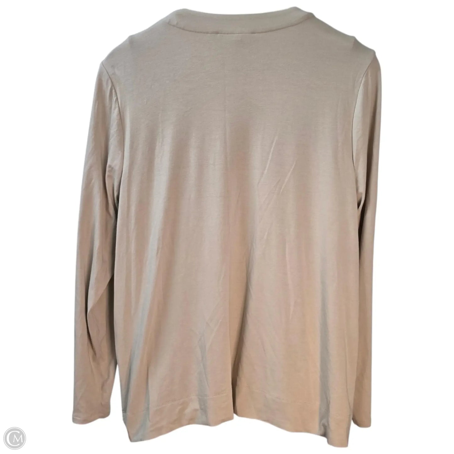 Top 2pc Long Sleeve By Chicos In Tan, Size: L