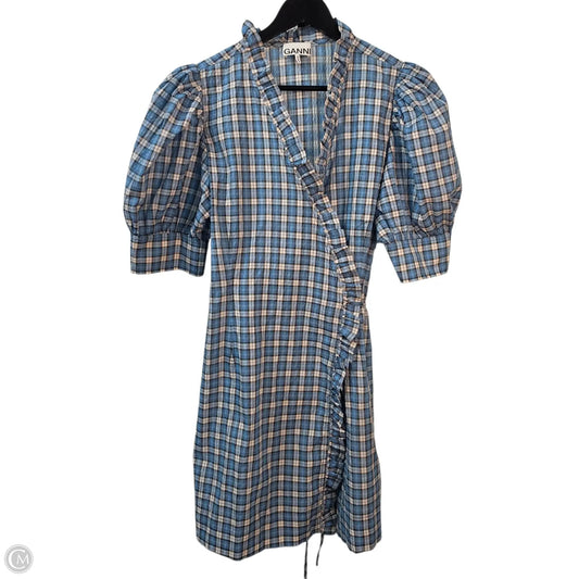 Dress Casual Midi By Ganni In Blue, Size: L