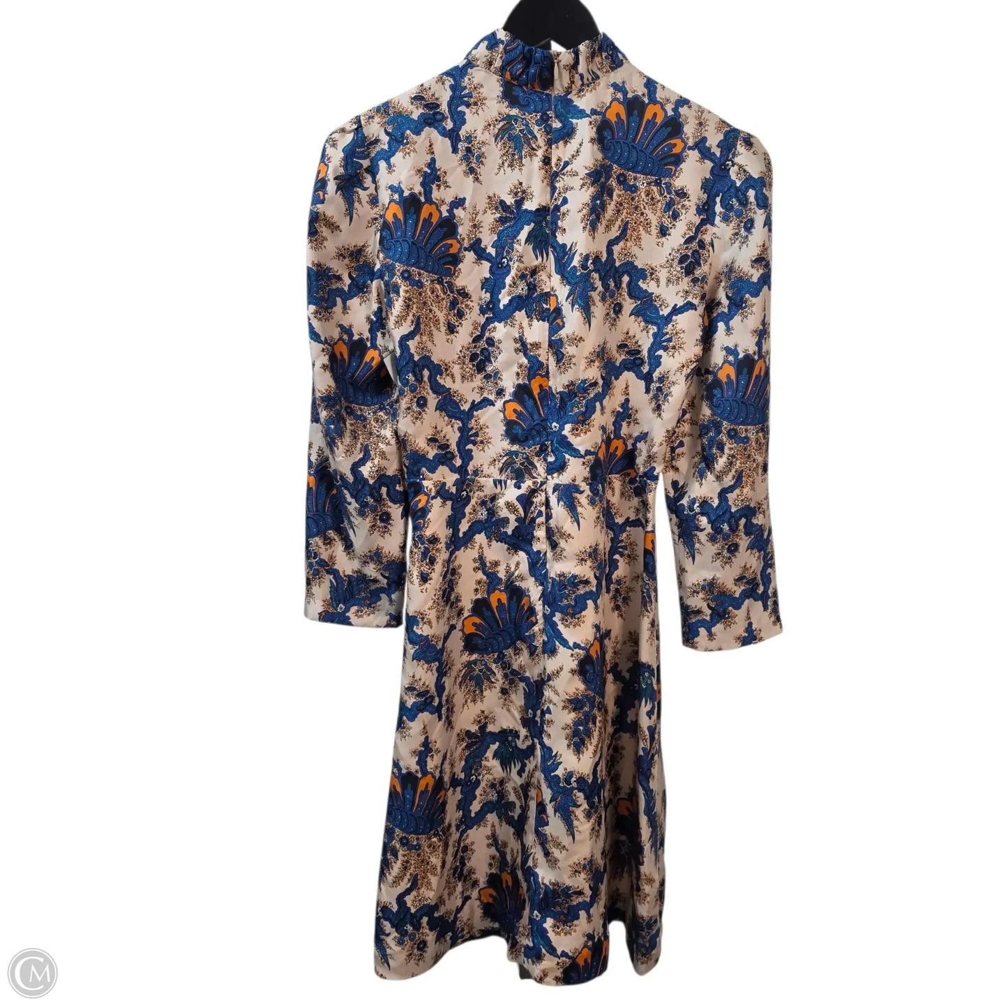 Dress Designer By Sandro In Blue & Tan, Size: S