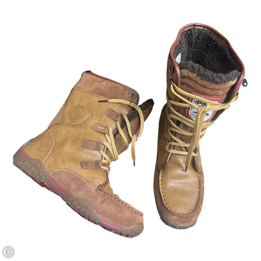 Boots Snow By Clothes Mentor In Tan, Size: 10
