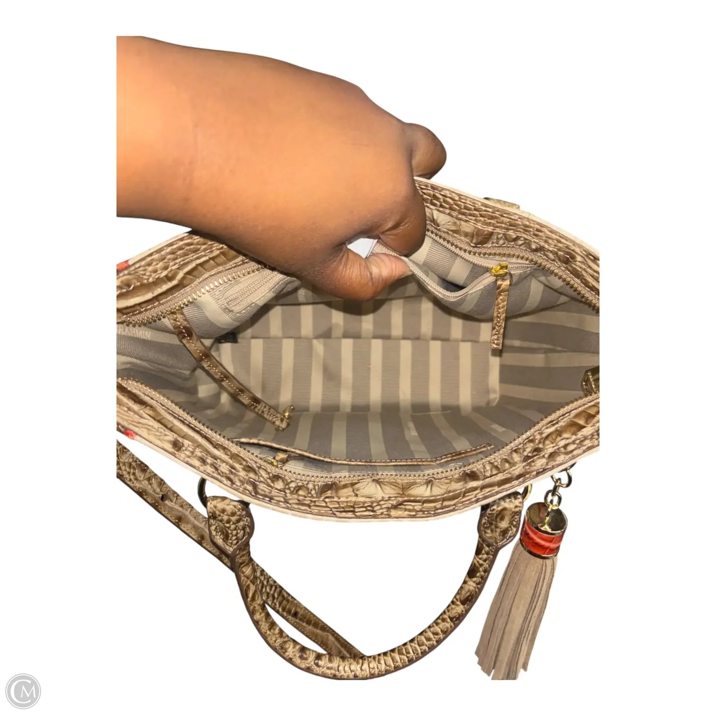 Handbag Designer By Brahmin, Size: Medium