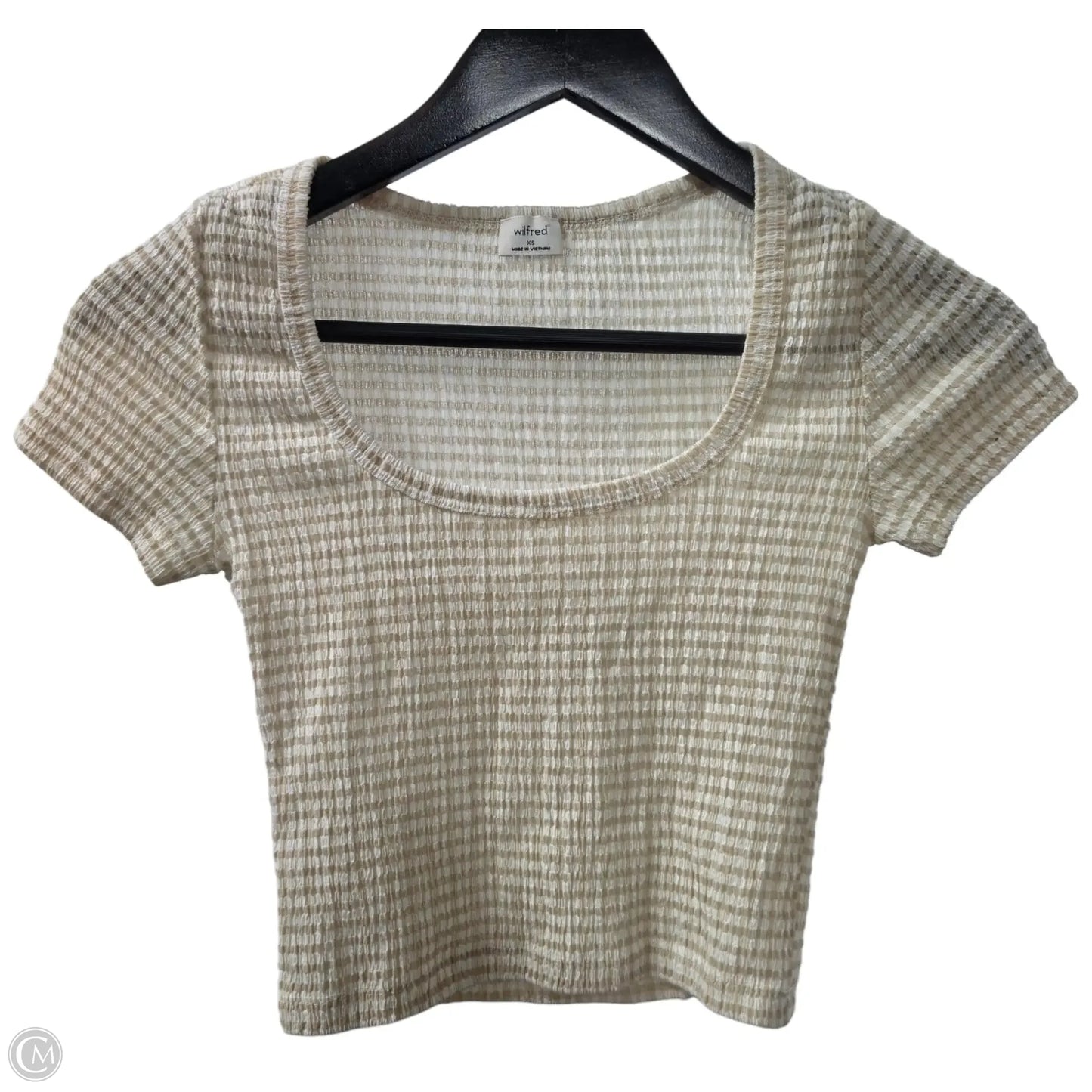 Top Short Sleeve Basic By Wilfred In Tan, Size: Xs