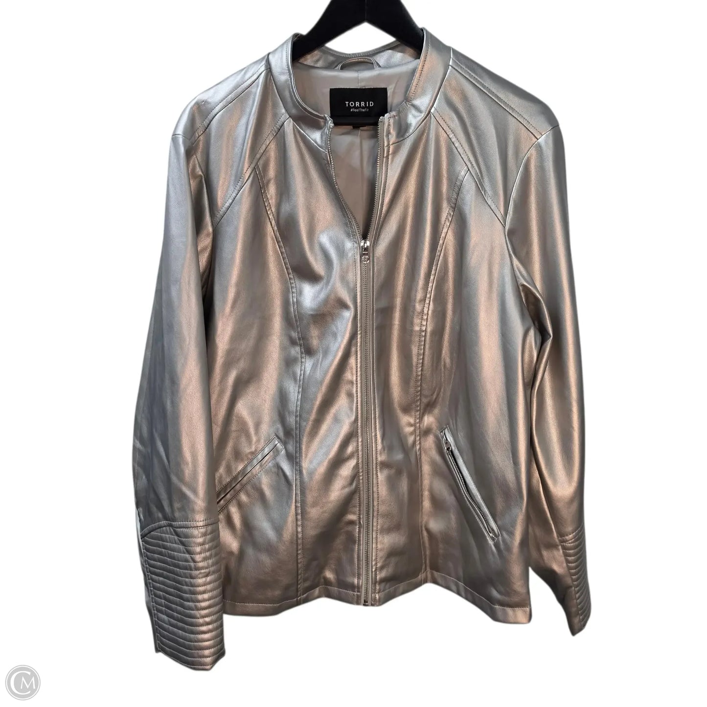 Jacket Other By Torrid In Silver, Size: 3x