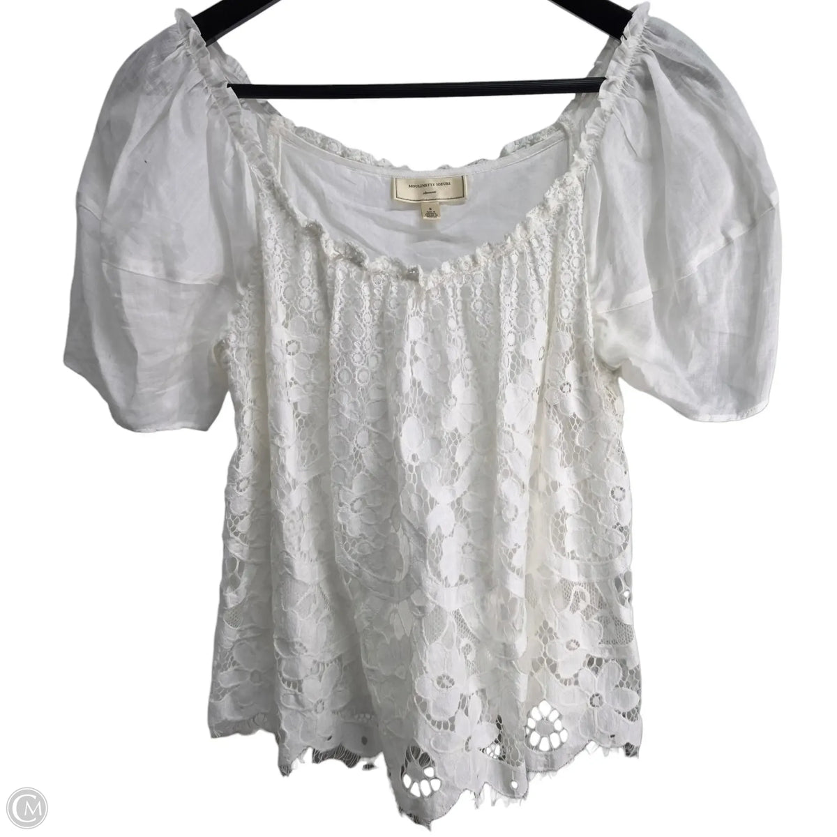 Top Short Sleeve Basic By Moulinette Soeurs In White, Size: S