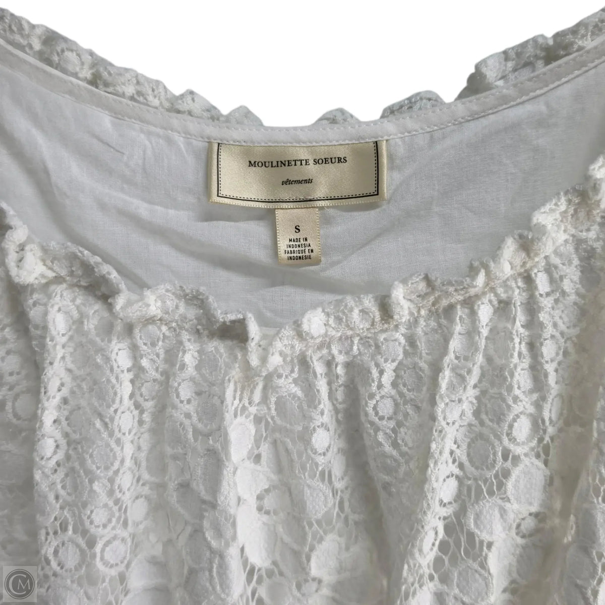 Top Short Sleeve Basic By Moulinette Soeurs In White, Size: S