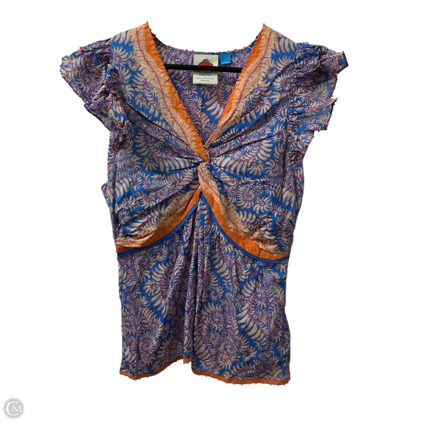 Top Sleeveless Basic By Farm Rio In Blue & Orange, Size: M