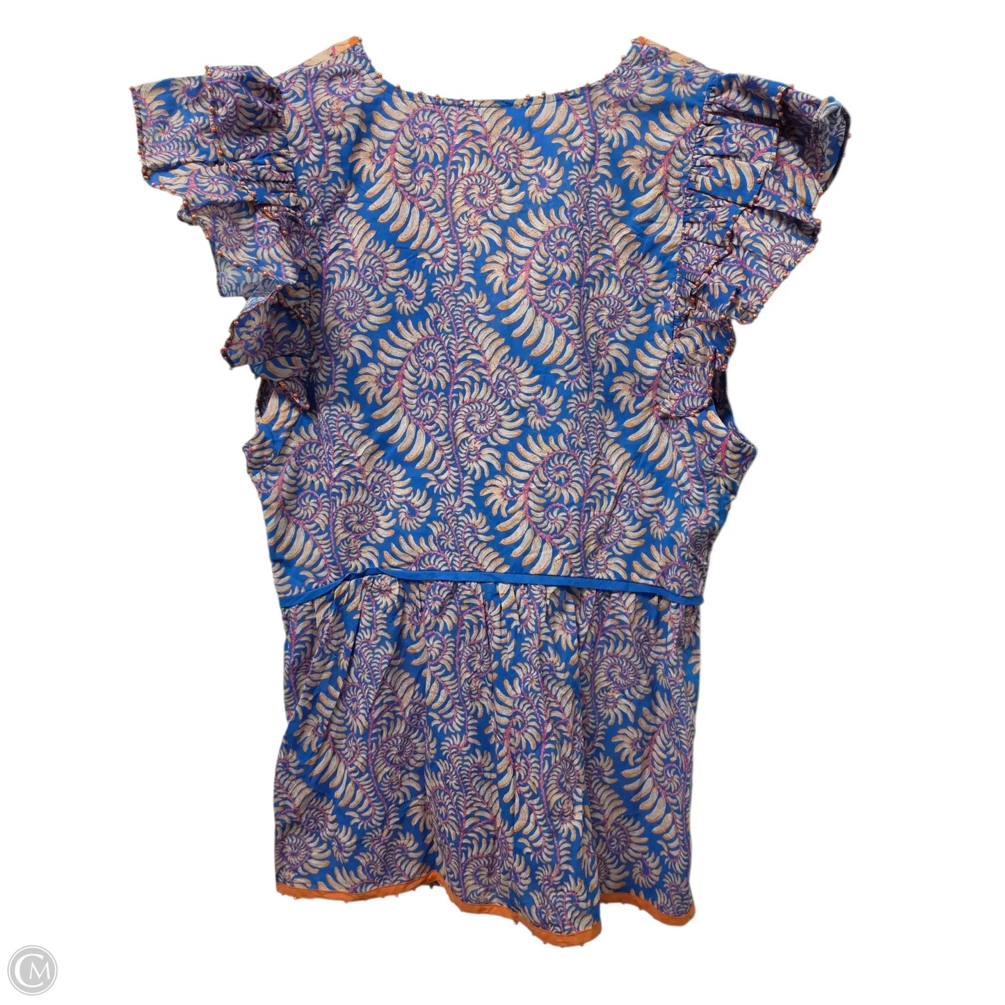 Top Sleeveless Basic By Farm Rio In Blue & Orange, Size: M
