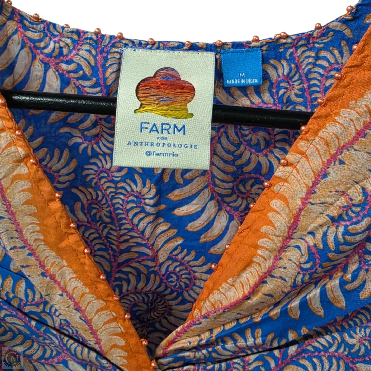 Top Sleeveless Basic By Farm Rio In Blue & Orange, Size: M