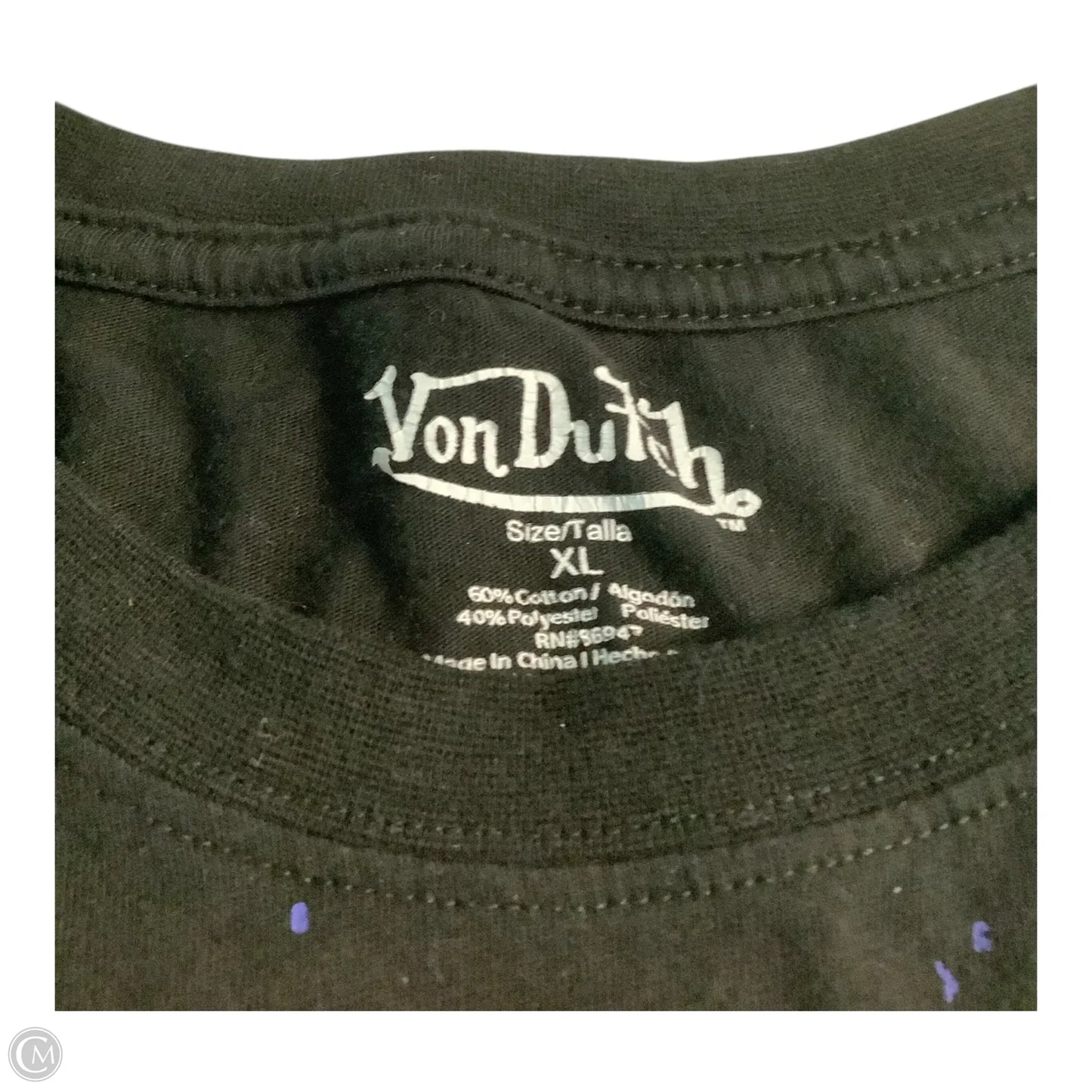 Top Short Sleeve Basic By Von Dutch In Black, Size: Xl