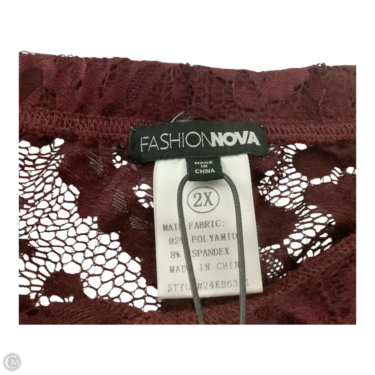 Capris By Fashion Nova In Maroon, Size: 2x