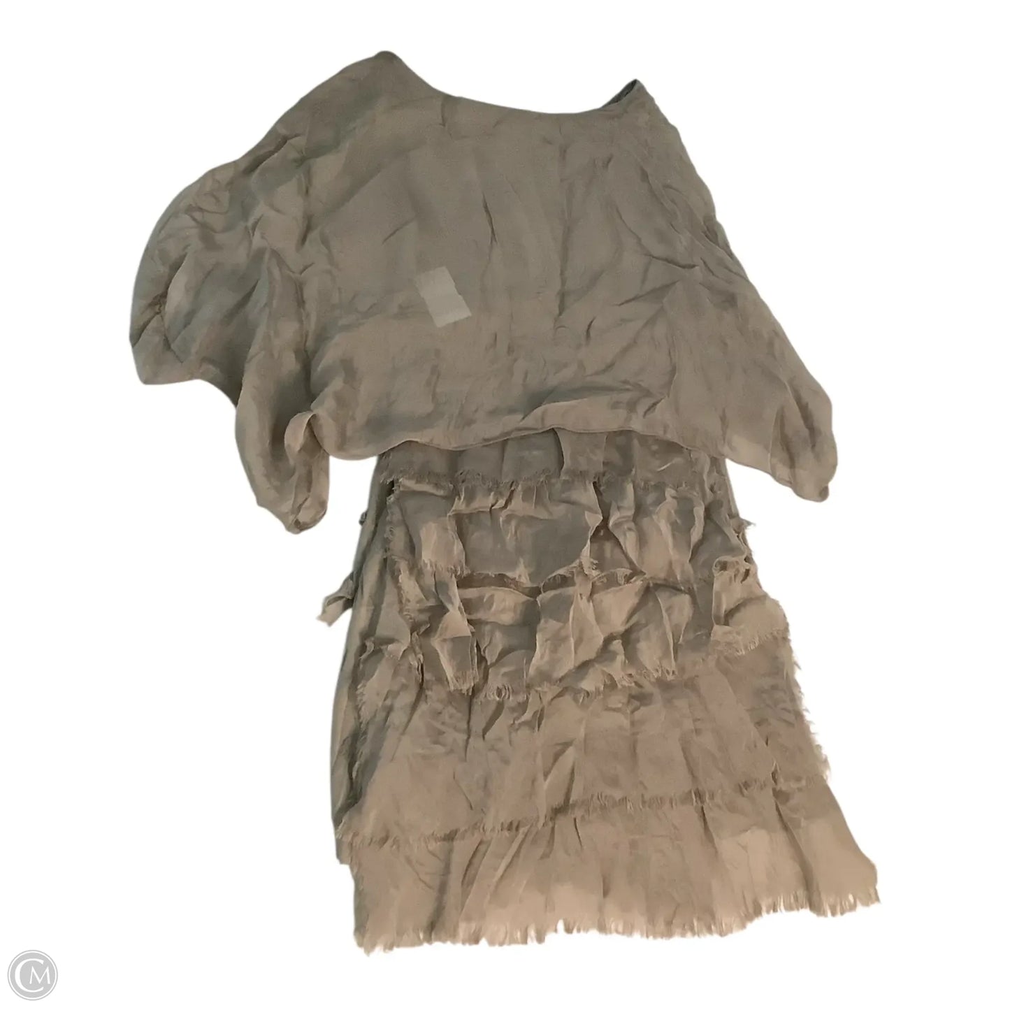 Dress Casual Midi By Clothes Mentor In Tan, Size: Osfm