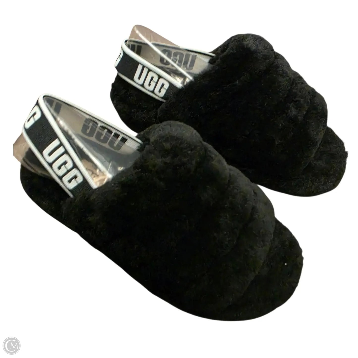 Slippers Designer By Ugg In Black, Size: 6