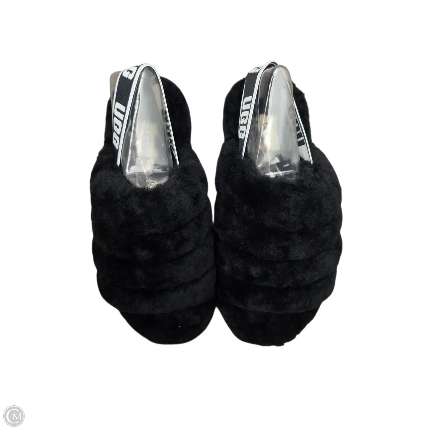 Slippers Designer By Ugg In Black, Size: 6