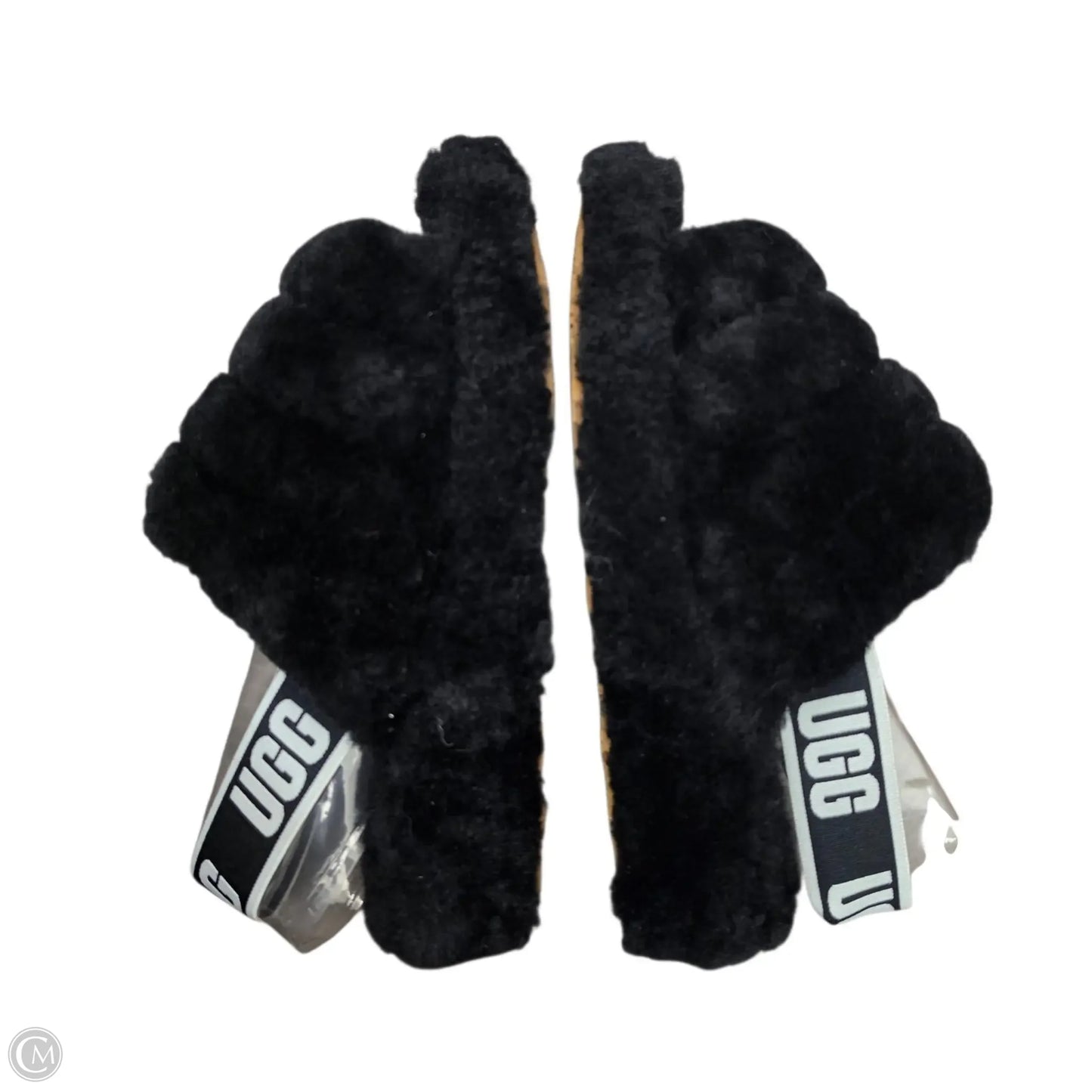 Slippers Designer By Ugg In Black, Size: 6