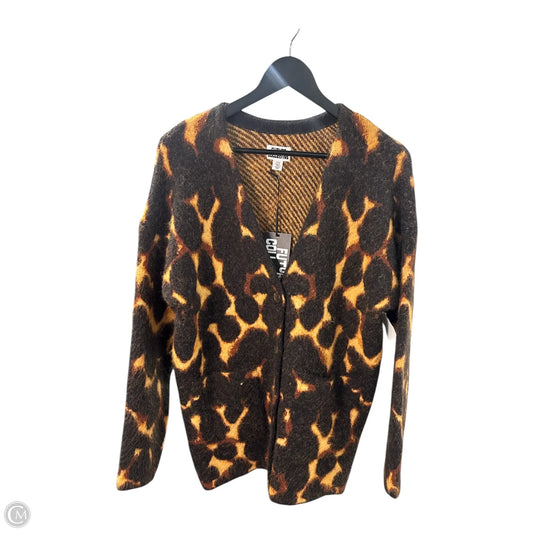 Sweater Cardigan By Future Collective In Animal Print, Size: Xxs