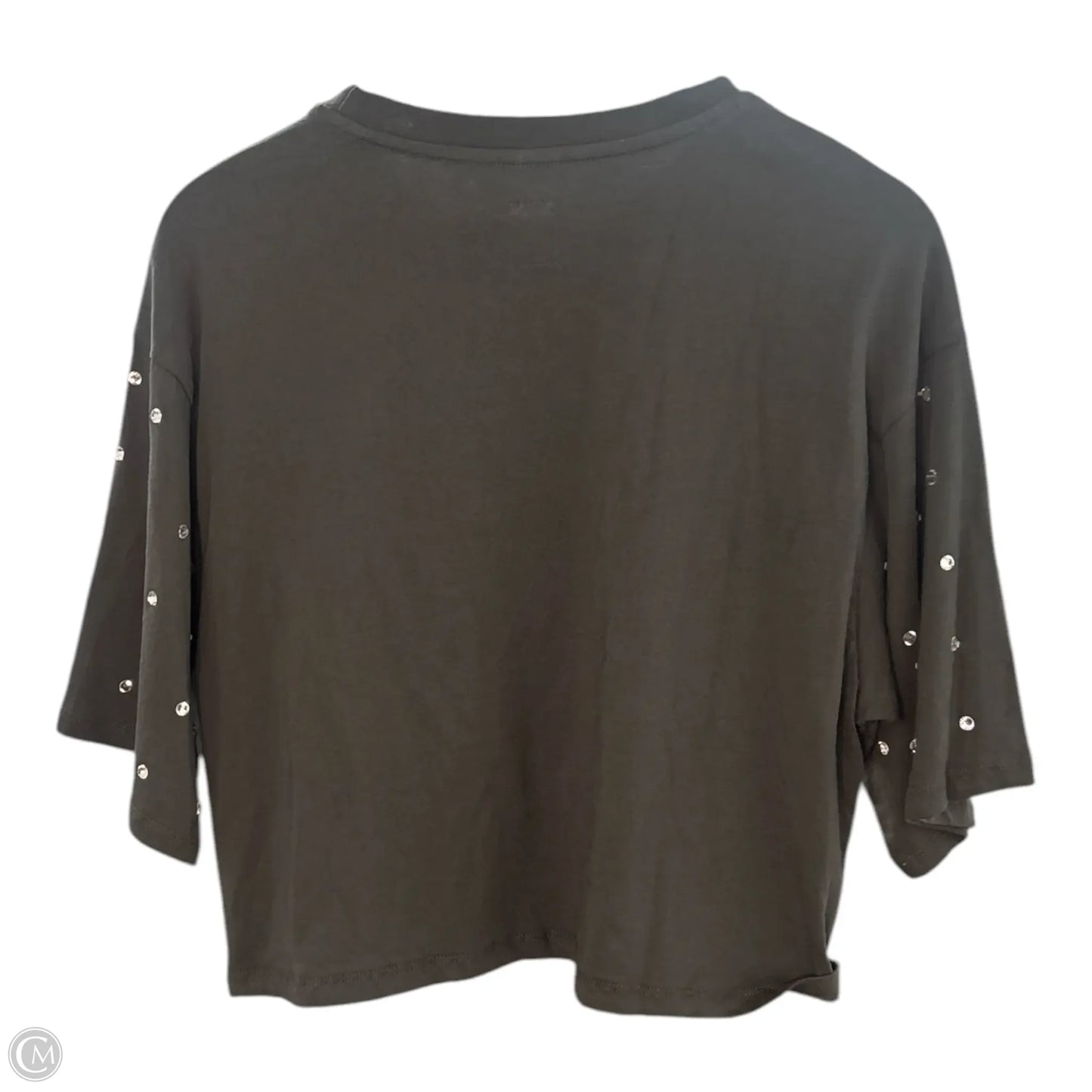 Top Short Sleeve Basic By Clothes Mentor In Grey, Size: M