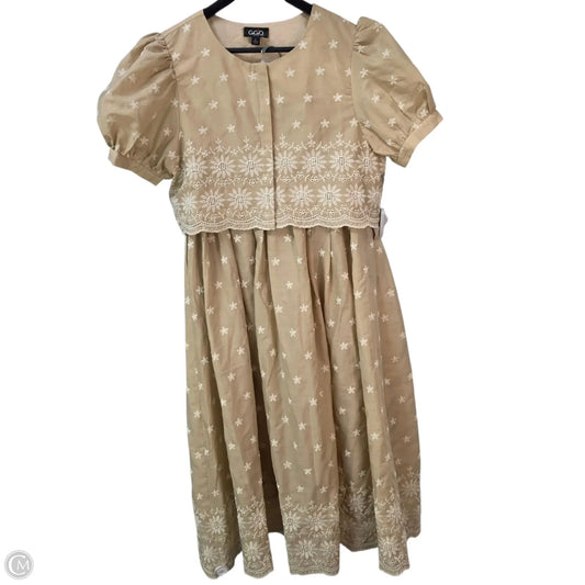 Skirt Suit 2pc By Gigio In Tan, Size: L