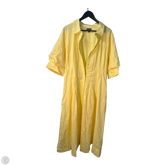 Dress Casual Maxi By Vince Camuto In Yellow, Size: Xl