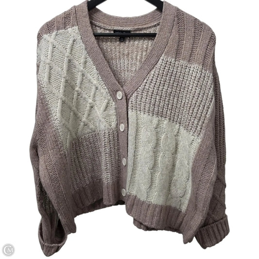 Sweater Cardigan By Originality In Tan, Size: Xs