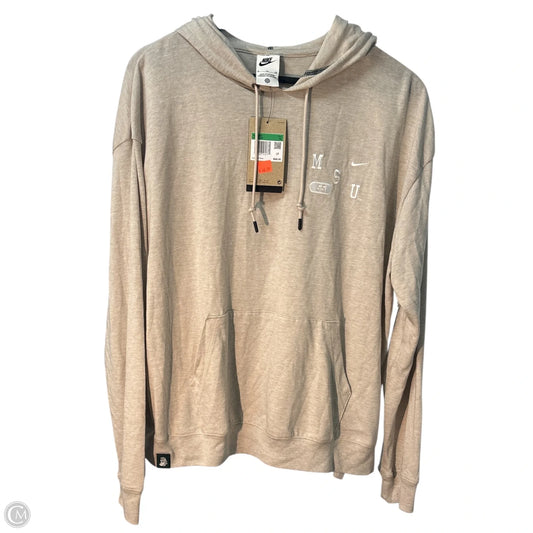Top Long Sleeve Basic By Nike Apparel In Tan, Size: Xl