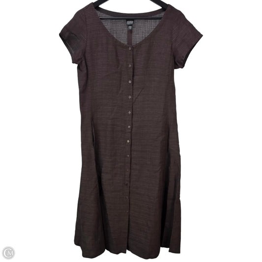Dress Casual Midi By Eileen Fisher In Brown, Size: Xs