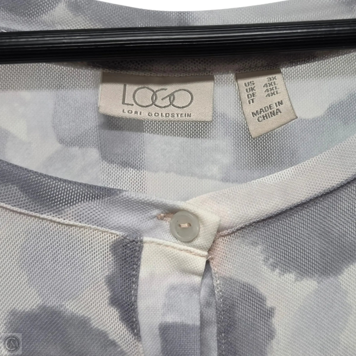Top Long Sleeve Basic By Logo In Grey, Size: 3x